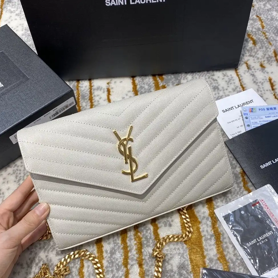 CHAIN CASSANDRE MATELASSÉ YSL WALLET 0516